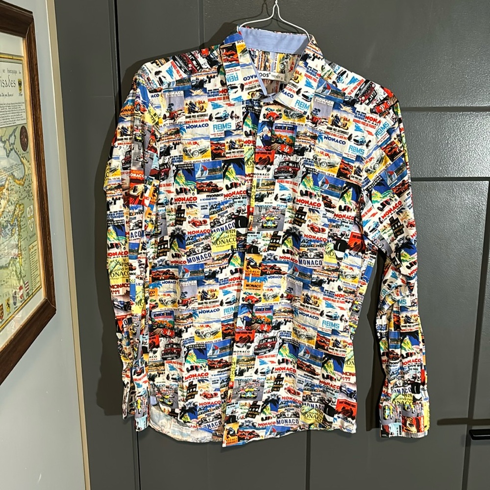 “The Monaco Shirt” F1 postcards button down